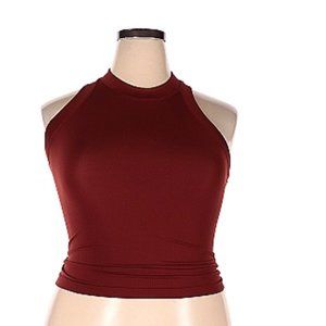 Burgundy Athleta shanti crop